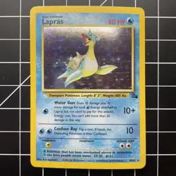 Lapras 10/62 Fossil Holo Unlimited Rare Pokemon TCG LP - Image 1