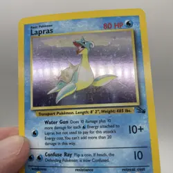 Lapras 10/62 Fossil Holo Unlimited Rare Pokemon TCG LP - Image 4
