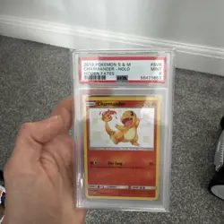 Pokemon TCG 2019 S & M Charmander Holo Hidden Fates SV6/SV94 PSA 9 - Image 1