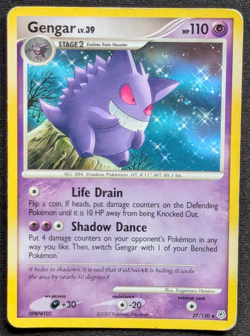 Pokemon TCG Gengar 27/130 Diamond and Pearl Base Non-Holo Rare MP 2007 - Image 1