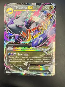 Pokemon TCG Mega M Latios EX Holo Ultra Rare Card Roaring Skies - Image 1