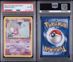 Espeon Holo PSA 6 (EX-MT) 2001 Neo Discovery 1/75 Vintage WOTC Pokemon TCG - Image 3
