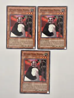 YuGiOh TCG 3 x Gyaku-Gire Panda - DR1-EN185 - Common MP-LP - GOAT format - Image 1