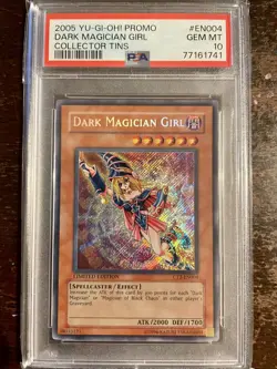 Yu-Gi-Oh! Dark Magician Girl CT2-EN004 Secret Rare Collector Tin PSA 10 GEM MINT - Image 1