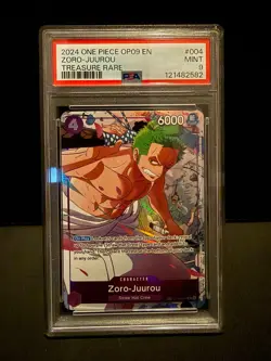 2024 ONE PIECE OP09-EMPERORS IN THE NEW WORLD TREASURE RARE ZORO-JUUROU PSA 9 - Image 1
