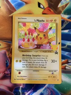 Pokemon Birthday Pikachu 24/53 2021 Celebrations: Classic Collection Holo Card - Image 1