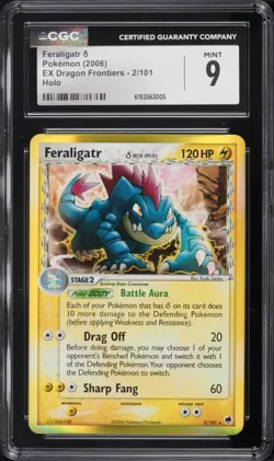 CGC 9 Feraligatr Holo Rare EX Dragon Frontiers 2006 Pokemon Card #2 - Image 1