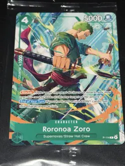 Roronoa Zoro P-114 C2E2 2026 Convention One Piece Promo Card Sealed English - Image 1