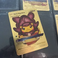 Pokemon Pikachu Tag Cosplay Gold Foil Limited Set (6 Cards) Full Fan Art Custom - Image 4