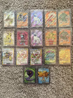 Pokemon TCG Full Art EX Holo Card Lot (17) English - Image 1