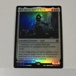 MTG Kaldheim Foil Double-Faced Halvar, God of Battle Sword 015/285 EN - Image 1
