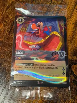 Disney Lorcana D23 Iago Promo Card 2025 Out of Reach Gold Member Exclusive - Image 1