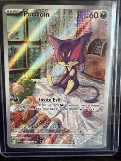 Pokemon TCG Purloin Card 136/086 White Flare IR, Near Mint/Mint Condition - Image 1