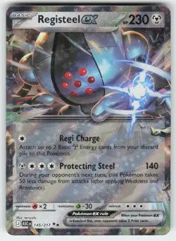 Registeel ex 145/217 Double Rare Ascended Heroes Pokemon Near Mint - Image 1