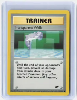 Transparent Walls 125/132 Common Gym Challenge Pokemon Unlimited Near Mint - Image 1