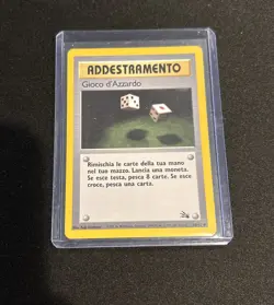 ITALIAN Rare Vintage Pokemon TCG Gioco d'Azzardo #60/62 CCG Gambler Fossil LP - Image 1