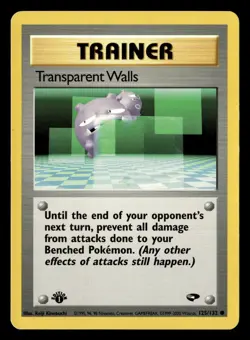 2000 Pokemon TRANSPARENT WALLS 1st Edition Gym Challenge 125/132 LP - Image 1