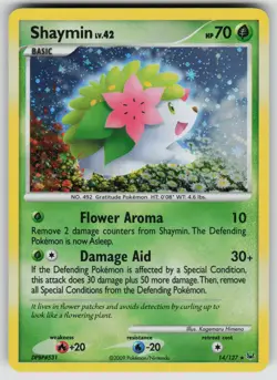 Shaymin 14/127 Holo Rare Platinum Pokemon Lightly Played - Image 1