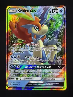 Pokemon Keldeo GX 47/236 Ultra Rare Unified Minds Holo Pokemon - Image 1