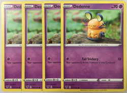 POKEMON 4X DEDENNE 077/185 VIVID VOLTAGE COMMON NEAR MINT-PLAYSET - Image 1