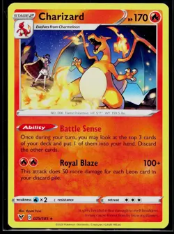 Charizard 025/185 Rare Vivid Voltage Pokemon Near Mint - Image 1