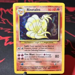 Pokemon TCG Ninetales Holo Rare Unlimited 12/102 Base Set LP/MP2 - Image 1