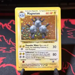 Magneton 9/102 Holo Rare Unlimited Base Set Pokemon TCG MP2 - Image 1