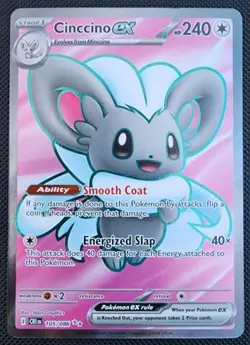 Cinccino EX 105/086 Full Art Ultra Rare Holo Pokemon Chaos Rising NM - Image 1
