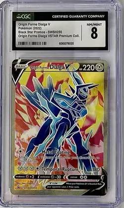 Pokemon Origin Forme Dialga V SWSH255 SWSH Black Star Promos HOLO CGC 8 NM/Mint - Image 1