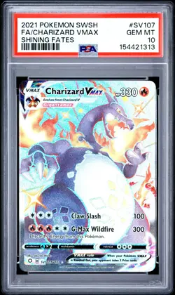 Pokemon SW&SH Shining Fates Charizard VMAX Shiny Vault PSA 10 Gem Mint #SV107 - Image 1