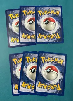 Pokemon TCG: Base Set Lot with Poliwhirl, Regular, English, LP (6 Cards) - Image 2