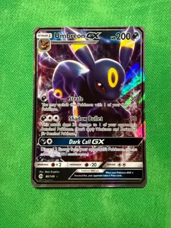Umbreon GX 80/149 Sun Moon Base Set Ultra Rare Holo Pokemon Card HP - Image 1