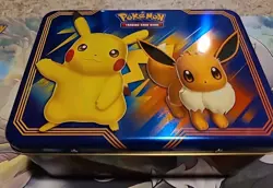 Pokemon TCG: Fall 2018 Collector’s Chest Tin Featuring Pikachu & Eevee No Cards - Image 4