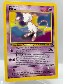 Mew # 8 Black Star Promo Non Holo WotC 1999 Vintage Pokemon TCG Card NM - Image 2