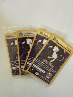 1999 Movie Promo Pokemon Cards Pikachu, Electrabuzz, Mewtwo, And Dragonite - Image 1