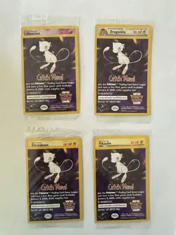 1999 Movie Promo Pokemon Cards Pikachu, Electrabuzz, Mewtwo, And Dragonite - Image 2