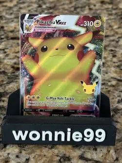 Pokemon Pikachu VMAX SWSH062 Celebrations Sword & Shield Black Star Promo Card - Image 1