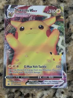 Pokemon Pikachu VMAX SWSH062 Celebrations Sword & Shield Black Star Promo Card - Image 2