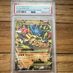 Pokemon Mega M Lucario EX Holo Secret Rare 113/111 2014 PSA 6 English - Image 5