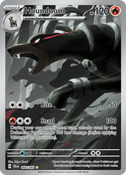 Pokemon - Houndoom 066/064 Shrouded Fable - Illustration Rare - NM - Image 4