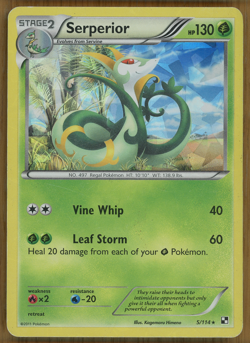 Serperior 5/114 ~ Rare Cracked Ice Holo ~ Black & White Base ~ Played!! - Image 1