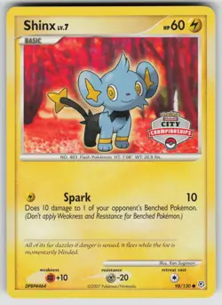 Shinx 98/130 Common Diamond & Pearl Pokemon Lightly Played - Image 1