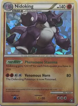 Pokemon 2010 Triumphant Nidoking 6 Cracked Ice NM - Image 1