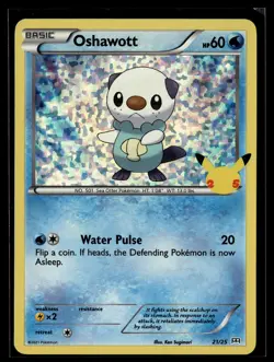 Pokemon TCG McDonald's 25th Anniversary Promos #021/025 Oshawott Confetti Holo - Image 1