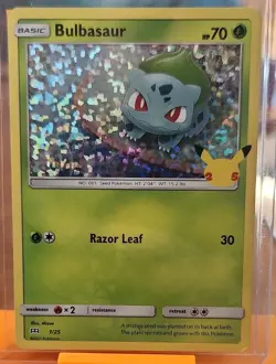 Bulbasaur 001/025 McDonald's 25th Anniversary Holo Promo HP70 Eng 2021 - Image 1