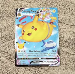 Pokemon Flying Pikachu VMAX 007/025 Celebrations Promo Full Art Holo 310HP - Image 1