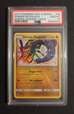 Pokemon - PSA 10 Shining Rayquaza Holo - 56/73 - Sun & Moon Shining Legends - Image 1