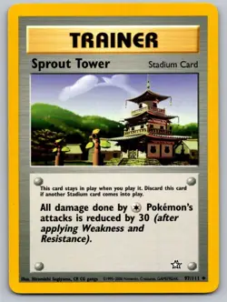 Sprout Tower 97/111 Uncommon Neo Genesis Pokemon Unlimited Lightly Played - Image 1