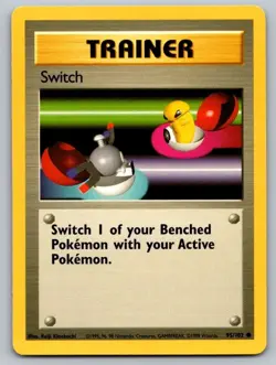 Switch 95/102 Common Base Set Unlimited Pokemon Lightly Played - Image 1