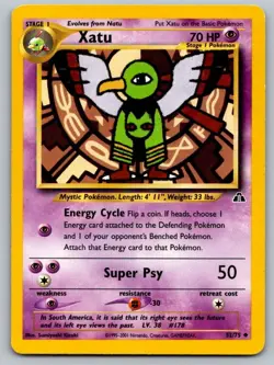 Xatu 52/75 Uncommon Neo Discovery Pokemon Unlimited Lightly Played - Image 1